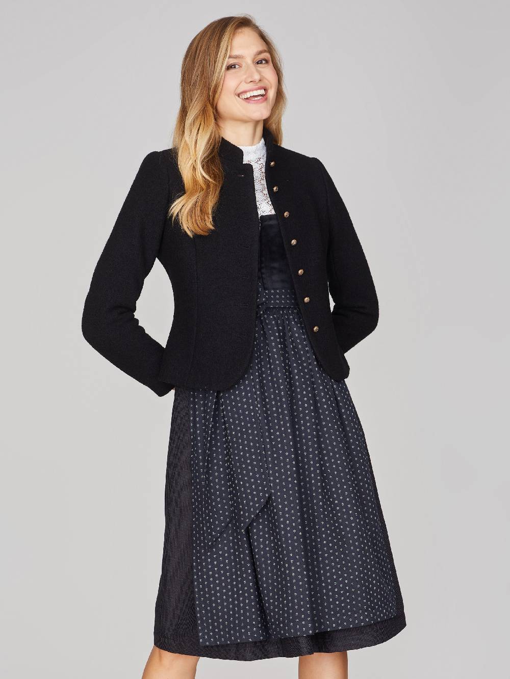 Limberry Schwarzes Dirndl mit Samt-Mieder - LAYLA BLACK Kostenlose Rückgabe