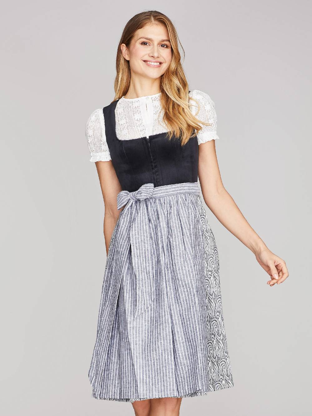 Limberry Schwarzes Dirndl mit Samt-Mieder - KIRA MONACO Neueste Stile