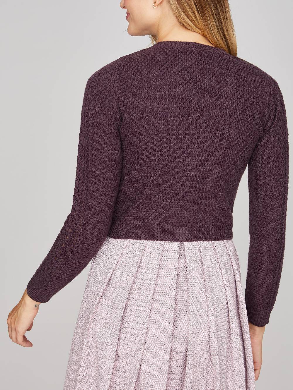 Limberry Brombeerfarbene Strickjacke - EVI Vierteljährliche Förderung