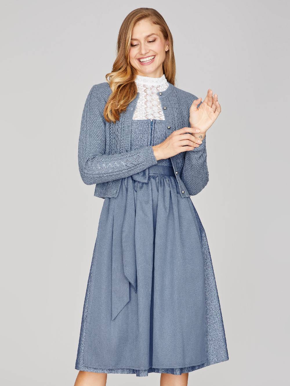 Limberry Rauchblaue Strickjacke - EVI 50% Rabatt mit kostenlosem Versand