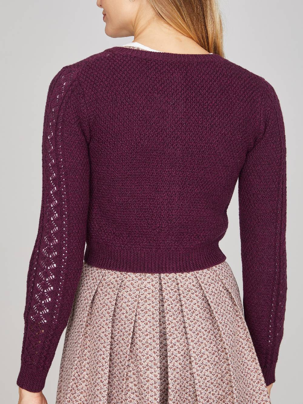 Limberry Himbeerrote Strickjacke - EVI Clearance-Verkauf