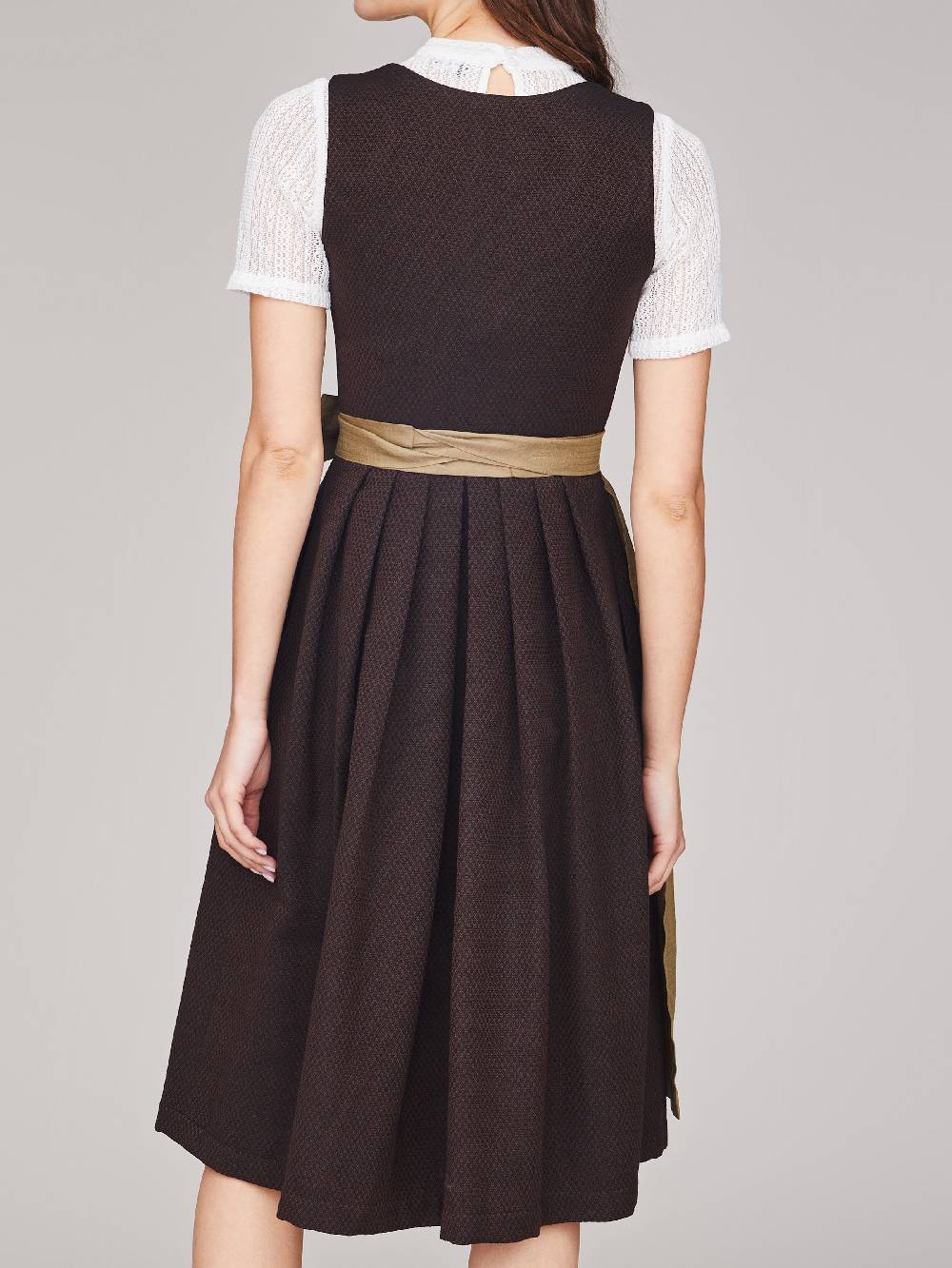 Limberry Dunkelbraunes strukturiertes Dirndl - RAVEN DARK BROWN 2025