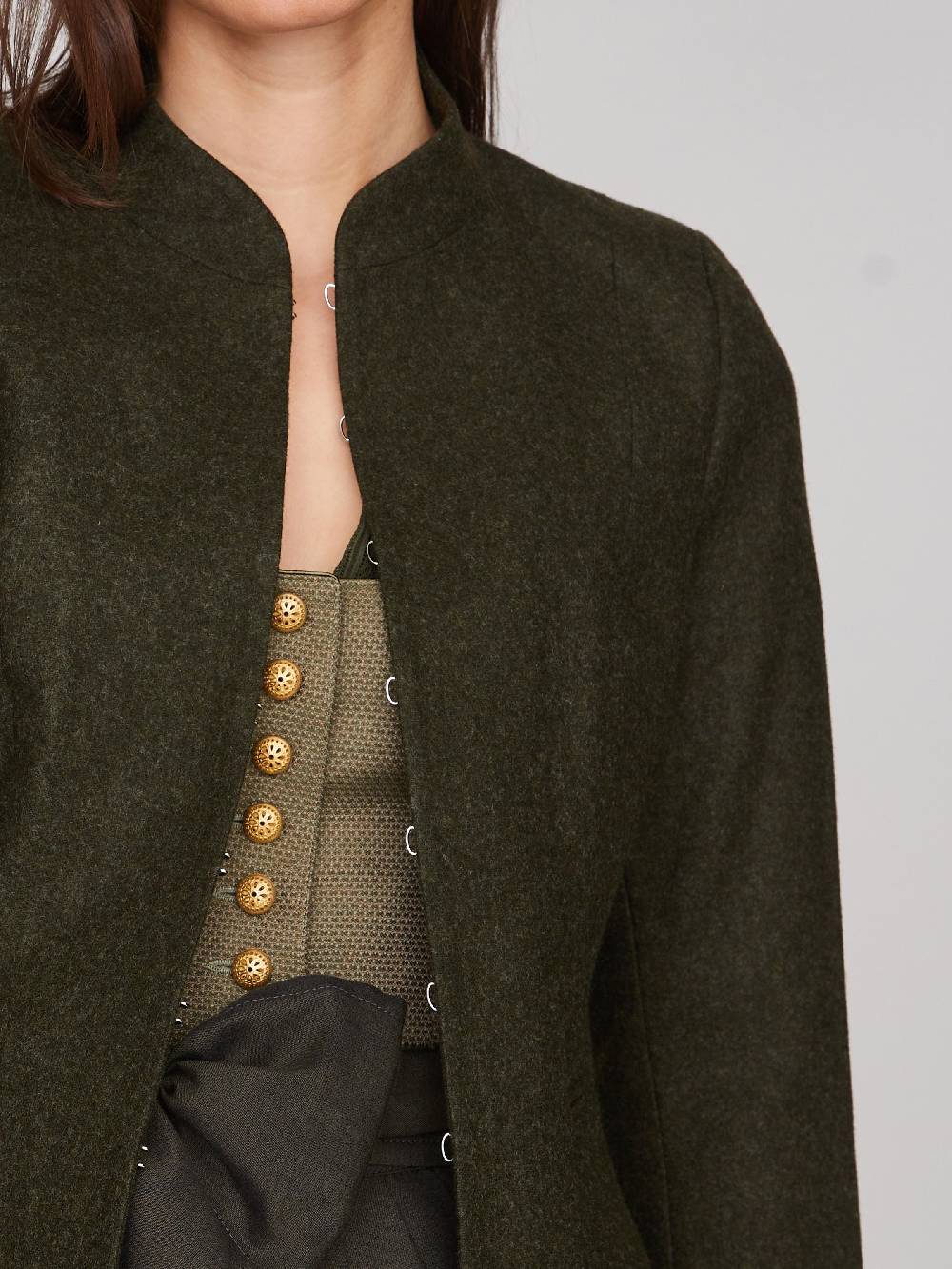 Limberry Dunkelgrüner Trachtenjanker aus Loden - TIFFANY LODEN GREEN Auslauf
