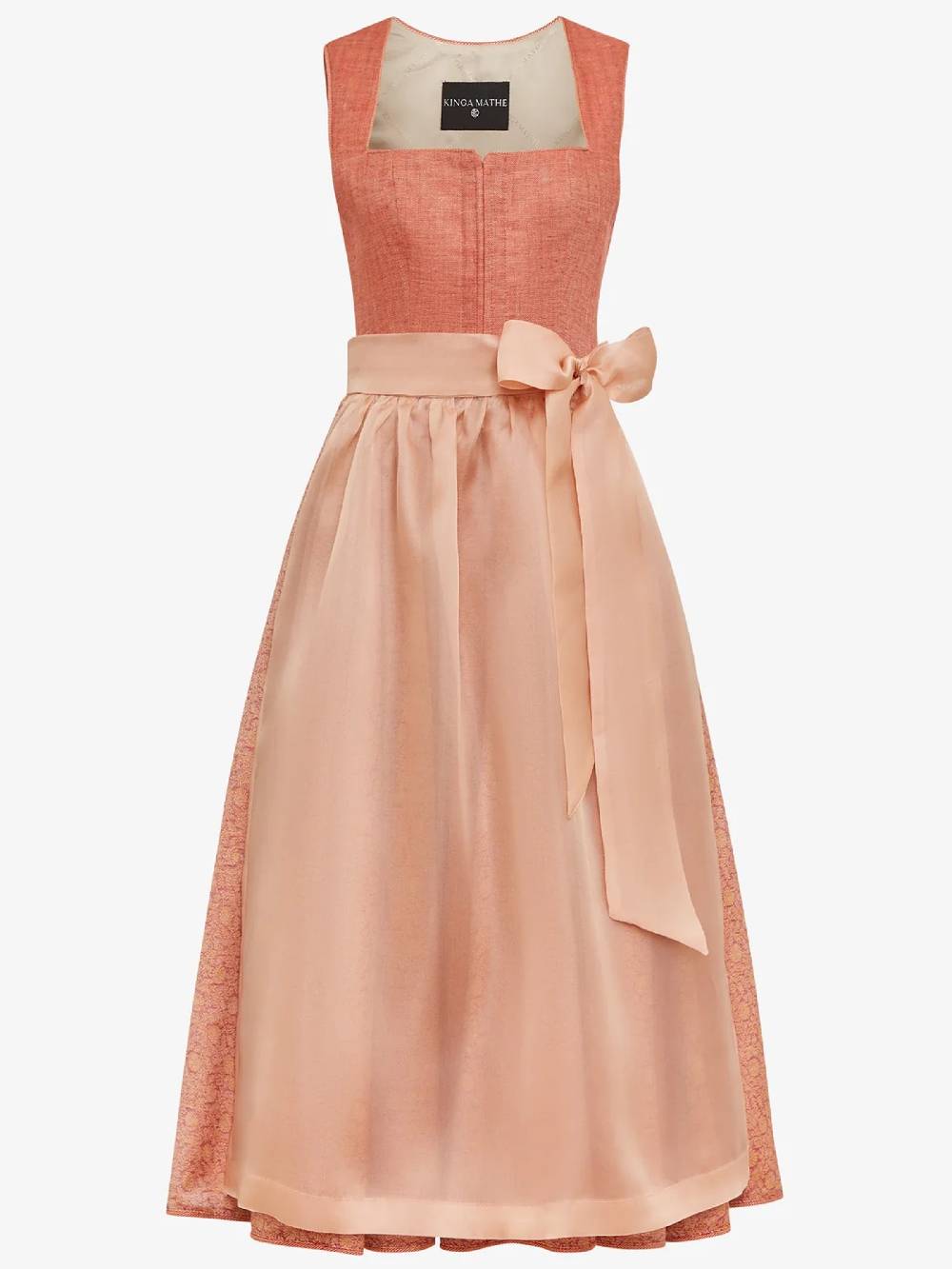 Limberry Rotes Dirndl mit Leinenmieder - ALCAMO ROSTROT Fabrikverkauf
