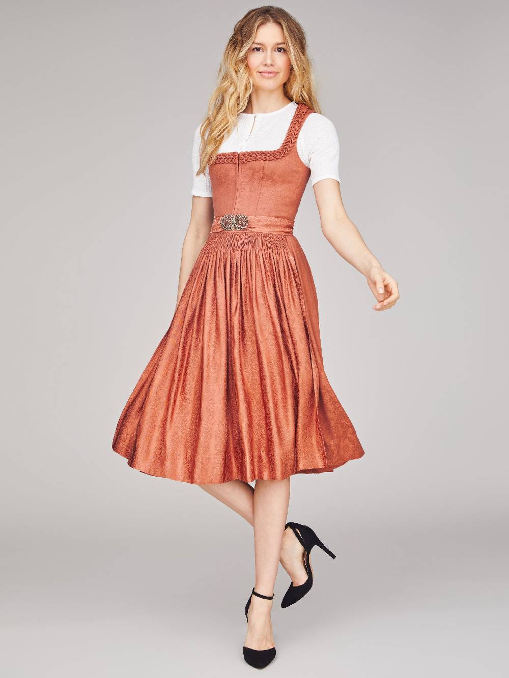 Limberry Rostbraunes Stretch-Dirndl - VRENI ROSTBRAUN Sonderangebot