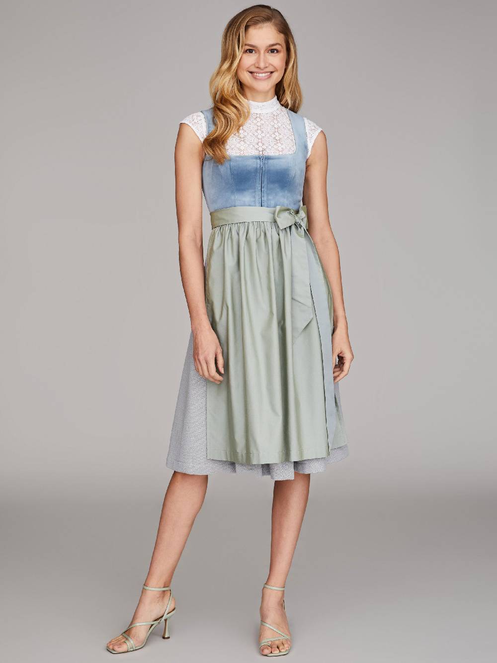 Limberry Mittelblaues Samtdirndl - RUTH VELVET BLUE Günstig kaufen