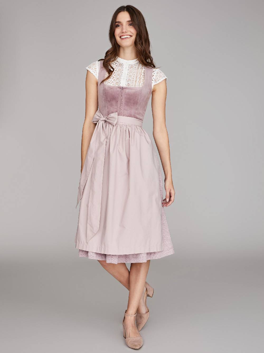 Limberry Mauvefarbenes Samtdirndl - RUTH MELLOW MAUVE Flash Sale
