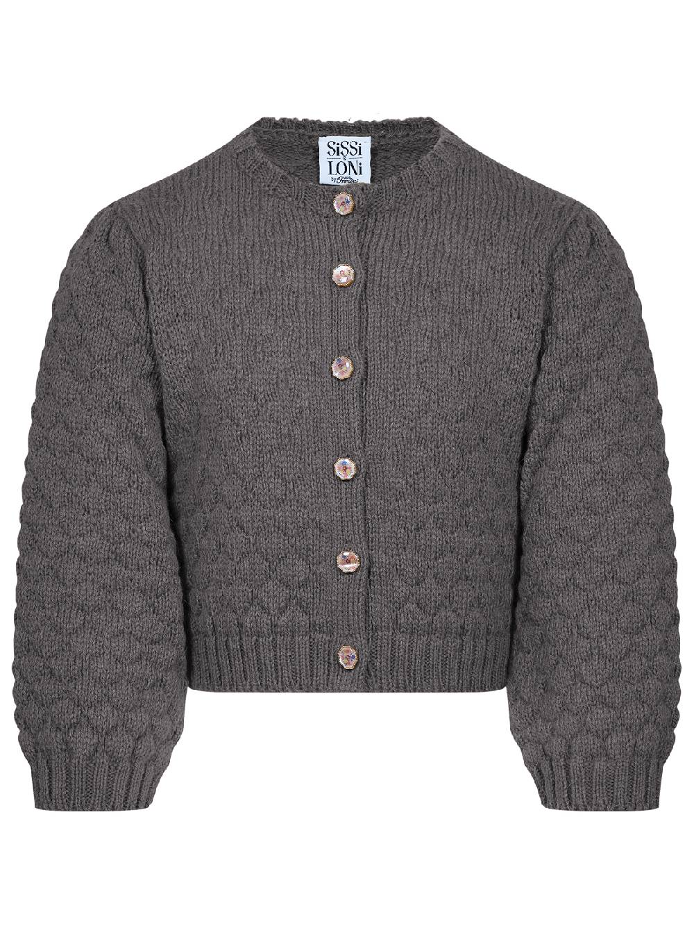 Limberry Graue Strickjacke für Kinder - INGE GRAU Preisnachlass