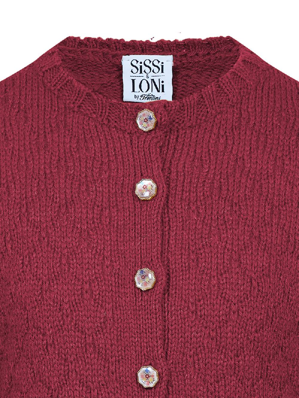 Limberry Dunkelrote Strickjacke für Kinder - INGE DUNKELROT Saisonschlussverkauf