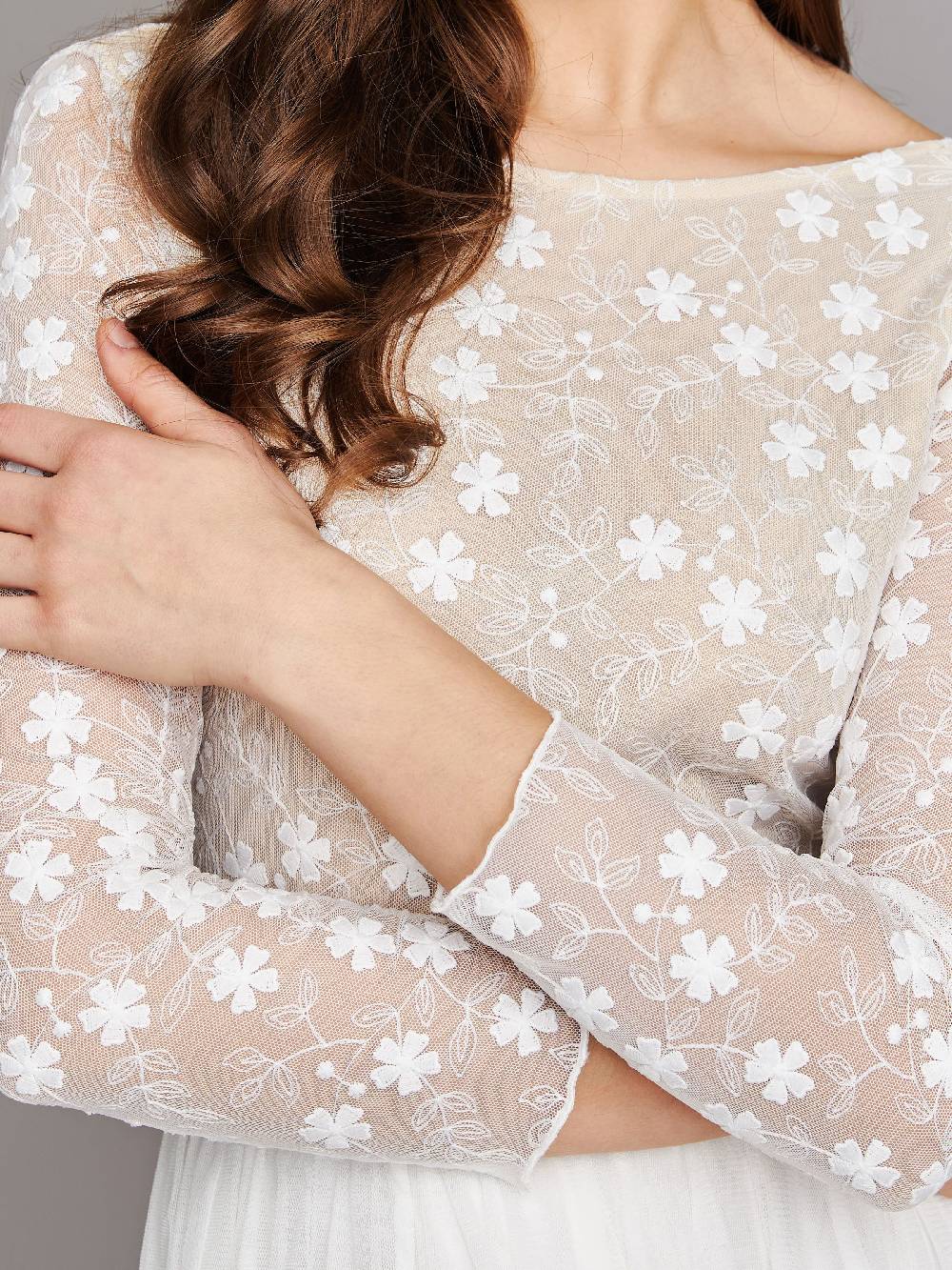 Limberry Cremefarbener Braut-Body mit tiefem Rückenausschnitt - LIA Tägliche Deals