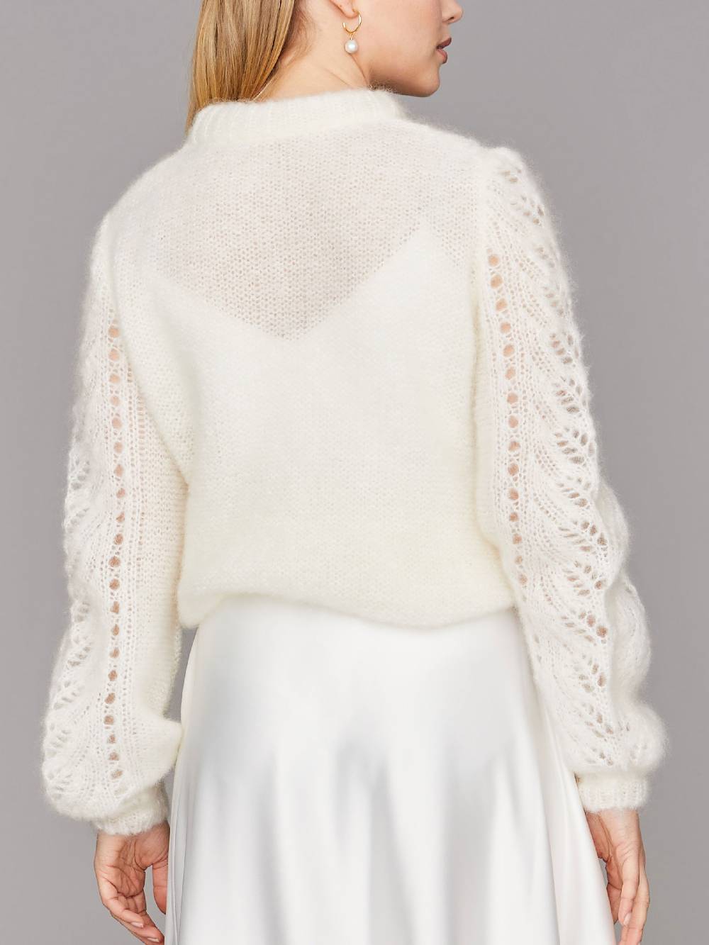 Limberry Braut-Pullover aus Mohair mit Ajourmuster - CLEO Bis zu 60% Rabatt
