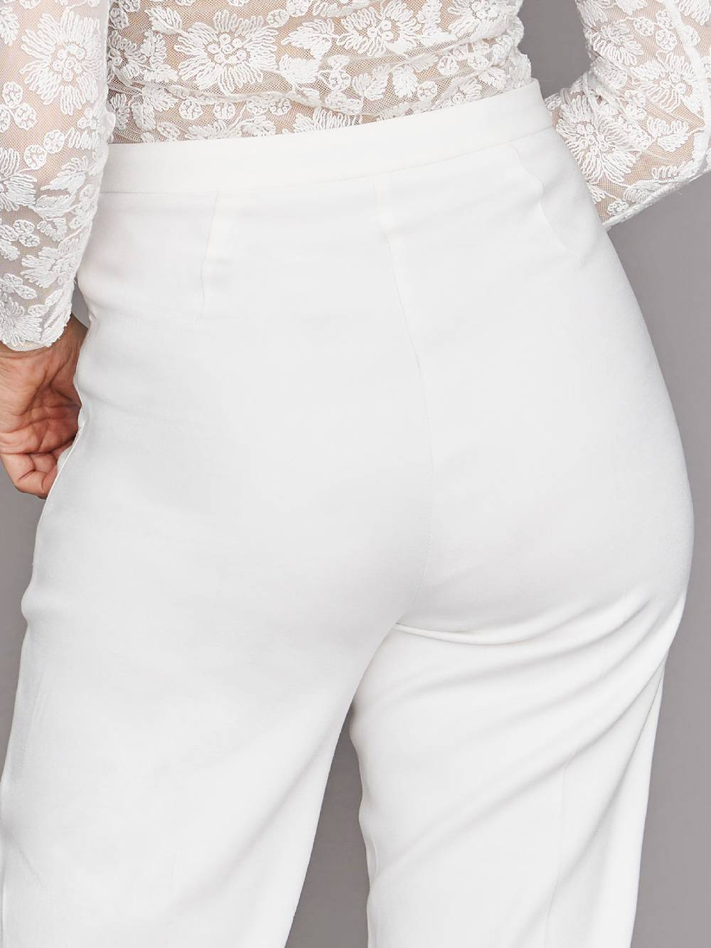 Limberry Cremefarbene Braut-Hose mit Bügelfalte - ADELE Nur für heute