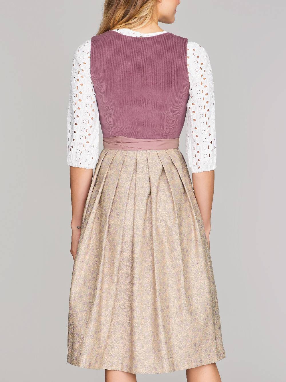 Limberry Pflaumen-farbenes Dirndl mit Cord-Mieder - CAMILLE FADED PLUM Letzte 2 Tage