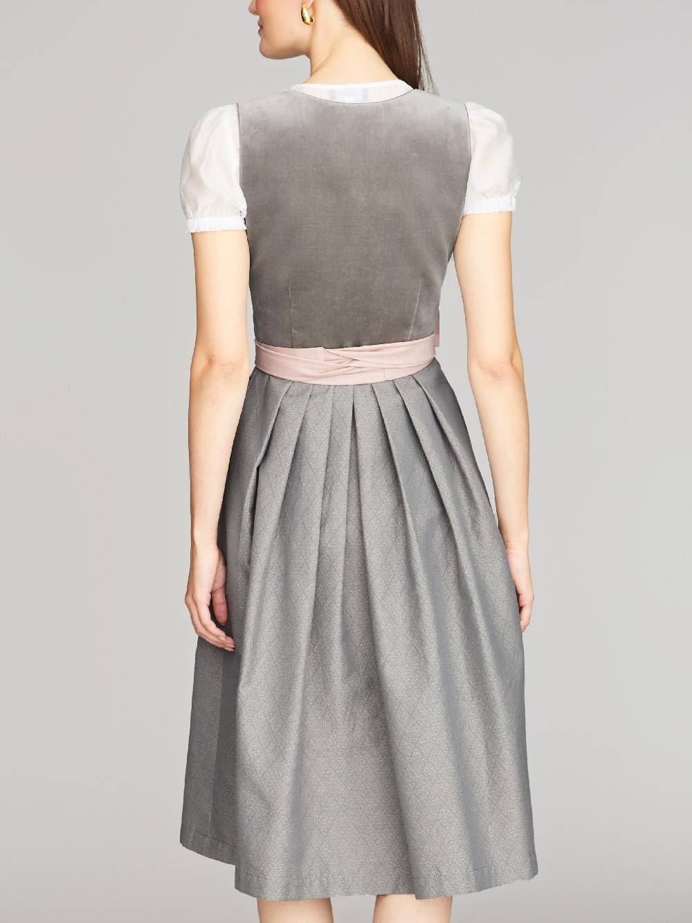 Limberry Graues Dirndl mit Samt-Mieder - DELILAH SKYLIGHT GREY Bis zu 60% Rabatt