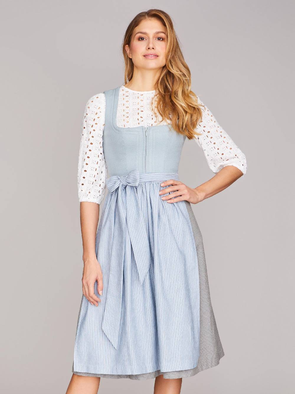 Limberry Dirndl in Mint mit Schnursteppung - CLAIRE SUMMER SAGE Sonderangebot der Fabrik