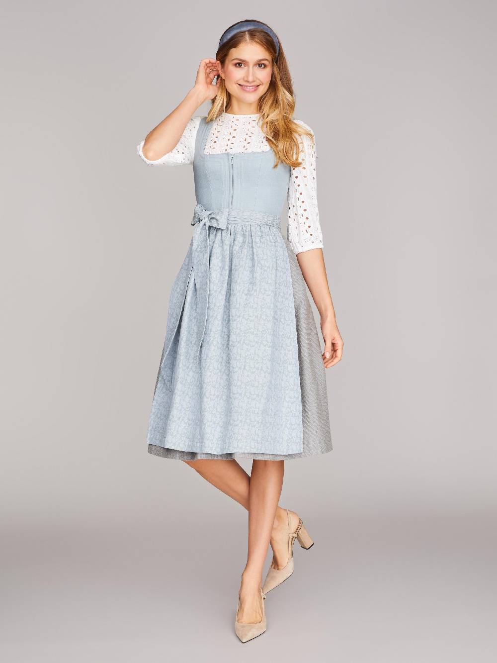 Limberry Dirndl in Mint mit Schnursteppung - CLAIRE SUMMER SAGE Sonderangebot der Fabrik