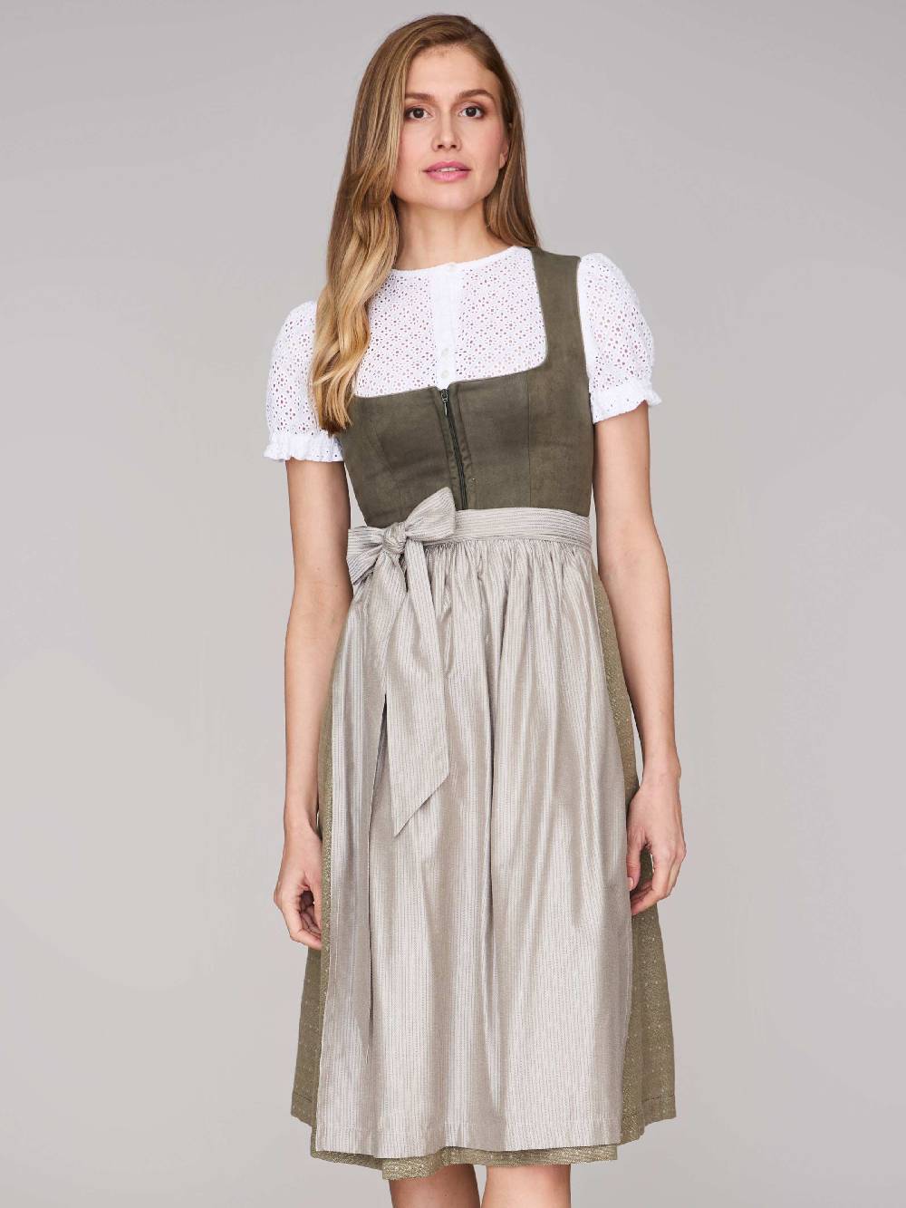 Limberry Moosgrünes Dirndl mit Velours-Mieder - ISOBEL MOSSY GREEN 2025