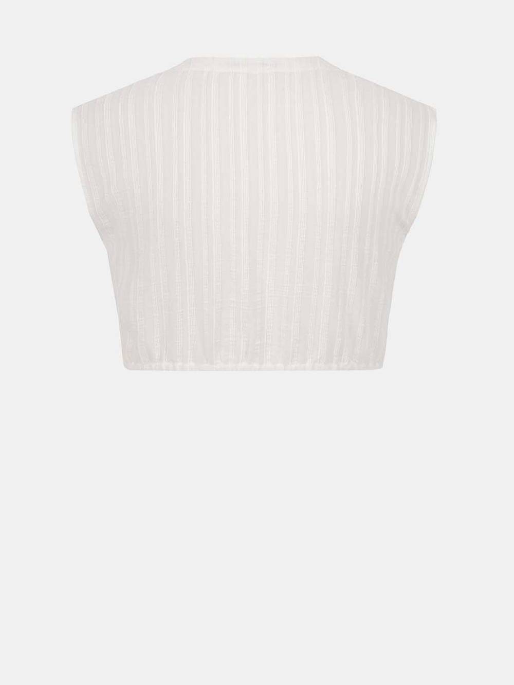 Limberry Weiße Dirndlbluse - KELLY STRIPPED COTTON WHITE Kostenloser Versand