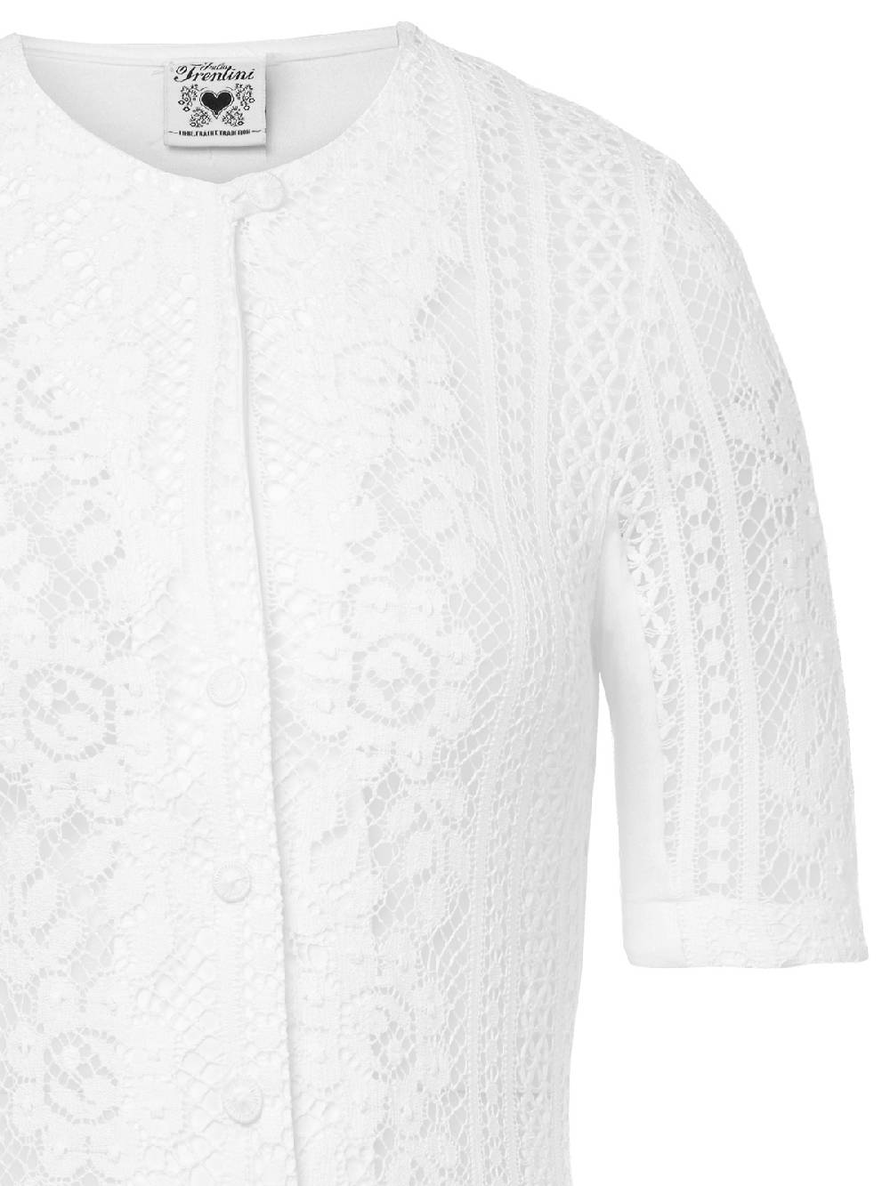 Limberry Weißer Trachtenbody mit floralem Muster - CHIQUITA Flash Sale