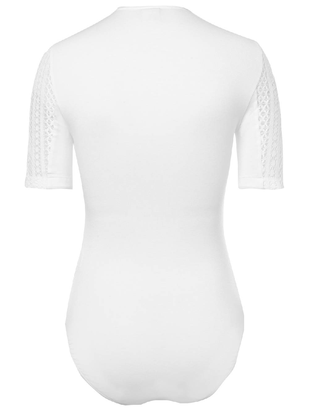 Limberry Weißer Trachtenbody mit floralem Muster - CHIQUITA Flash Sale