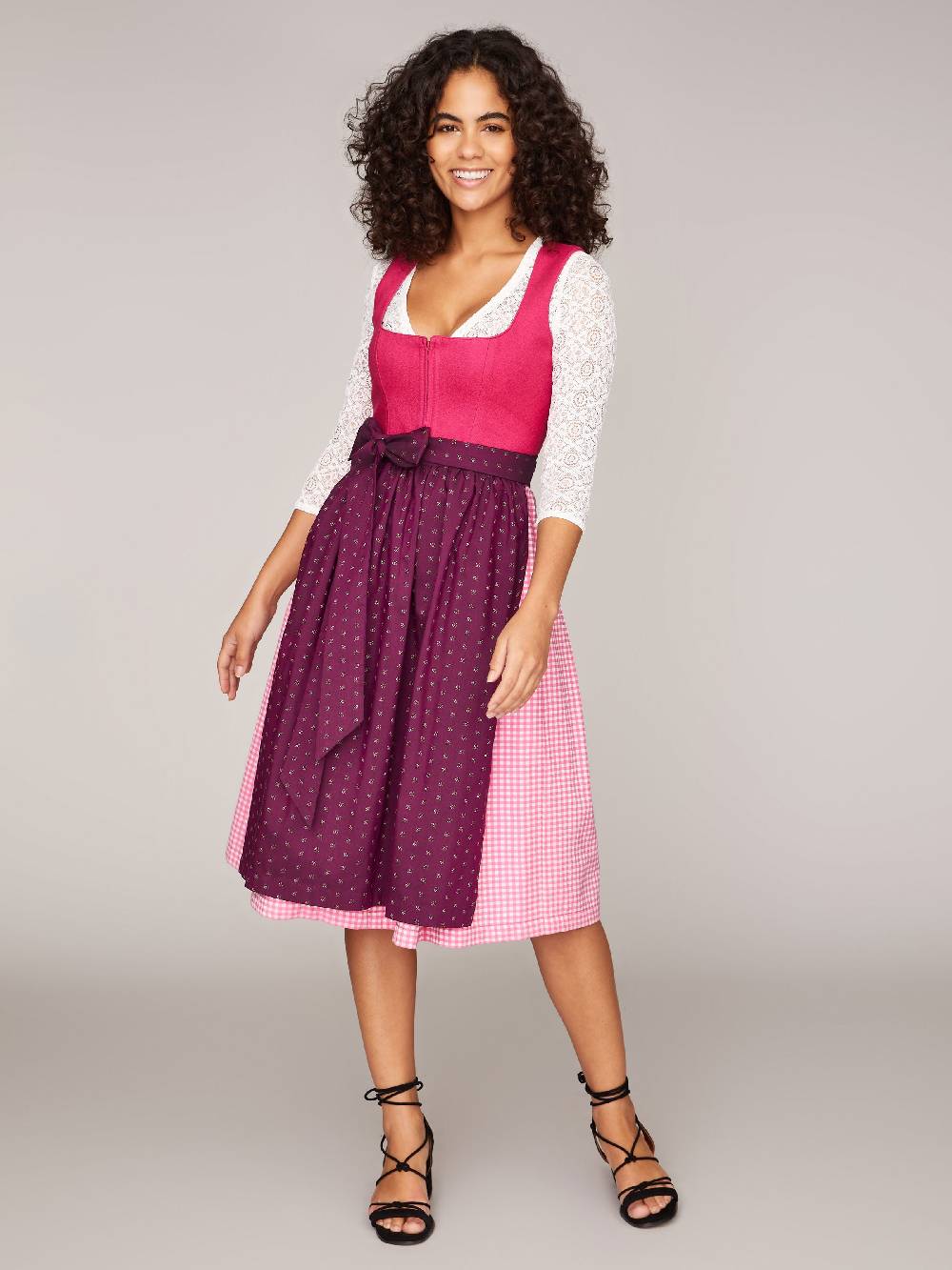 Limberry Pinkes Dirndl mit Leinen-Mieder - MIRANDA PINK Black Friday