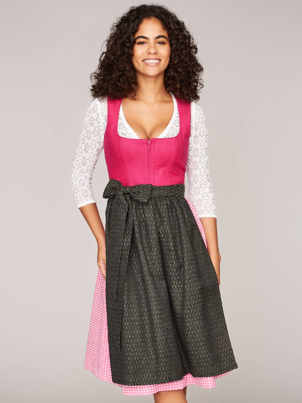 Limberry Pinkes Dirndl mit Leinen-Mieder - MIRANDA PINK Black Friday
