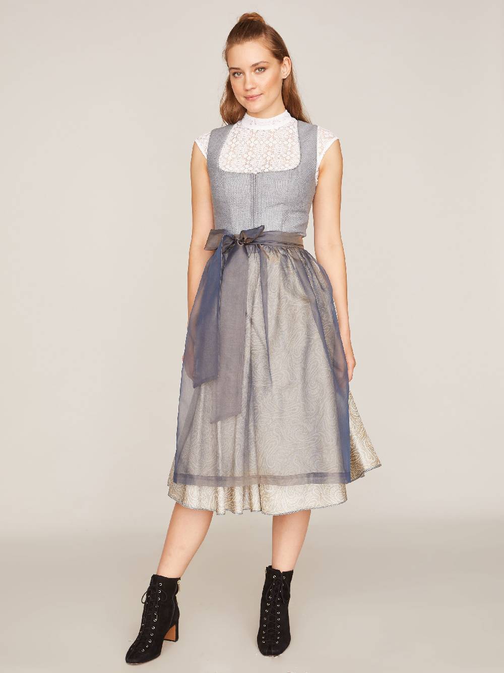 Limberry Graues Dirndl - LEON GRAU Weihnachtsangebot