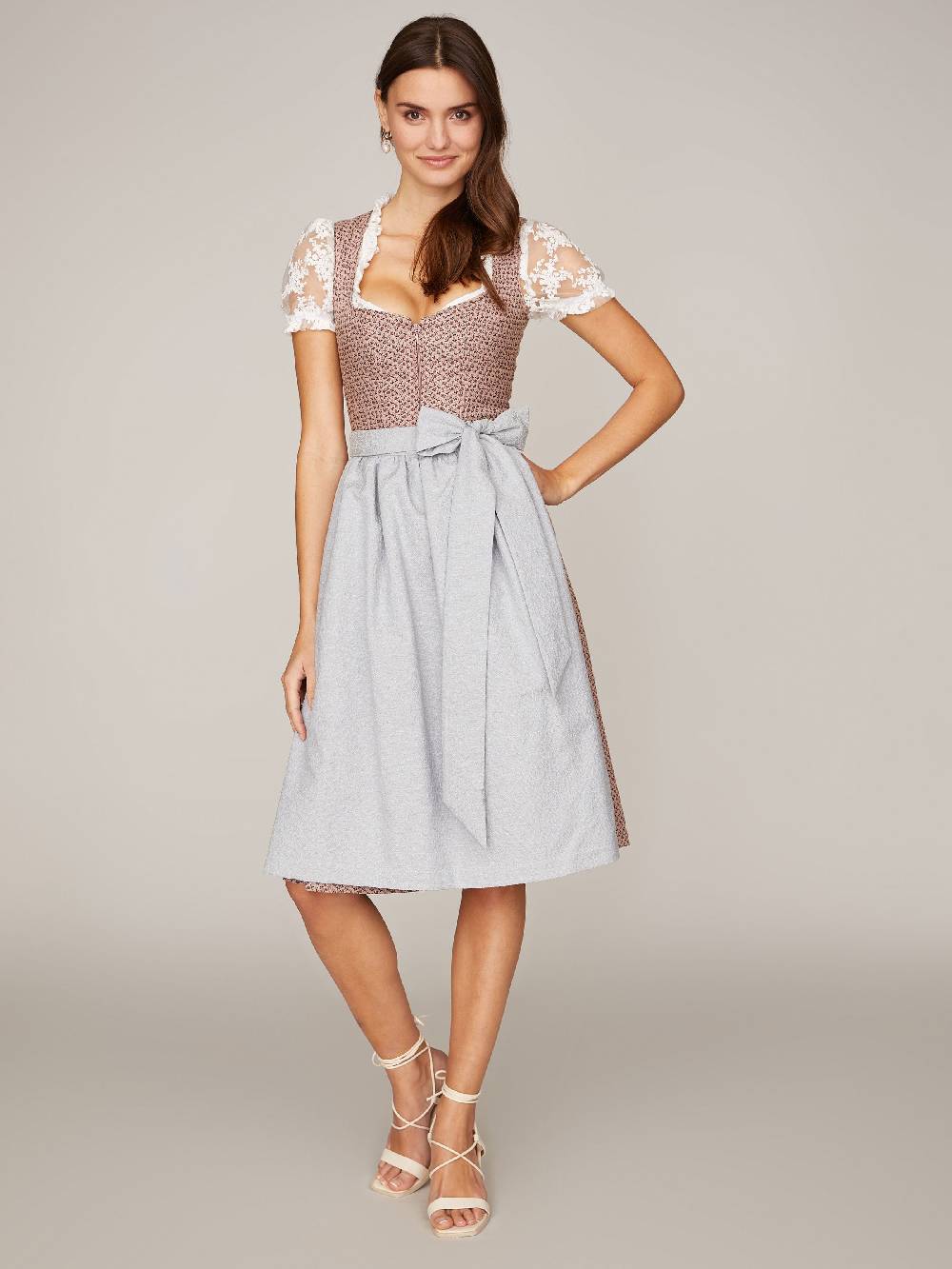 Limberry Geblümtes roséfarbenes Dirndl - ANNE DUSTY ROSE Vatertagsangebot