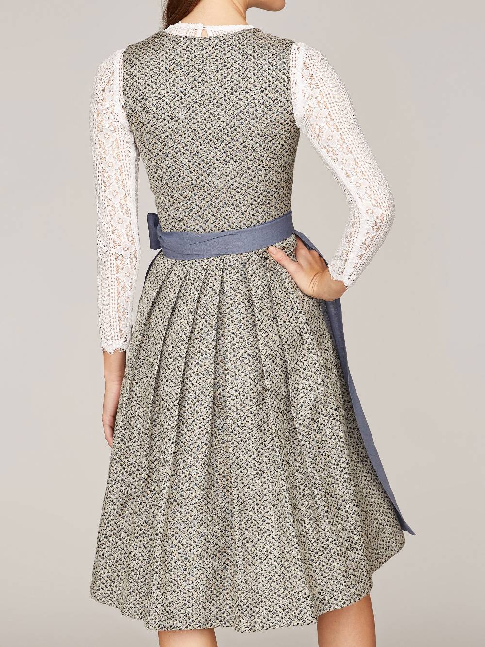 Limberry Beige-Blaues Dirndl - ANNE SMOKE BLUE Valentinstagsangebot