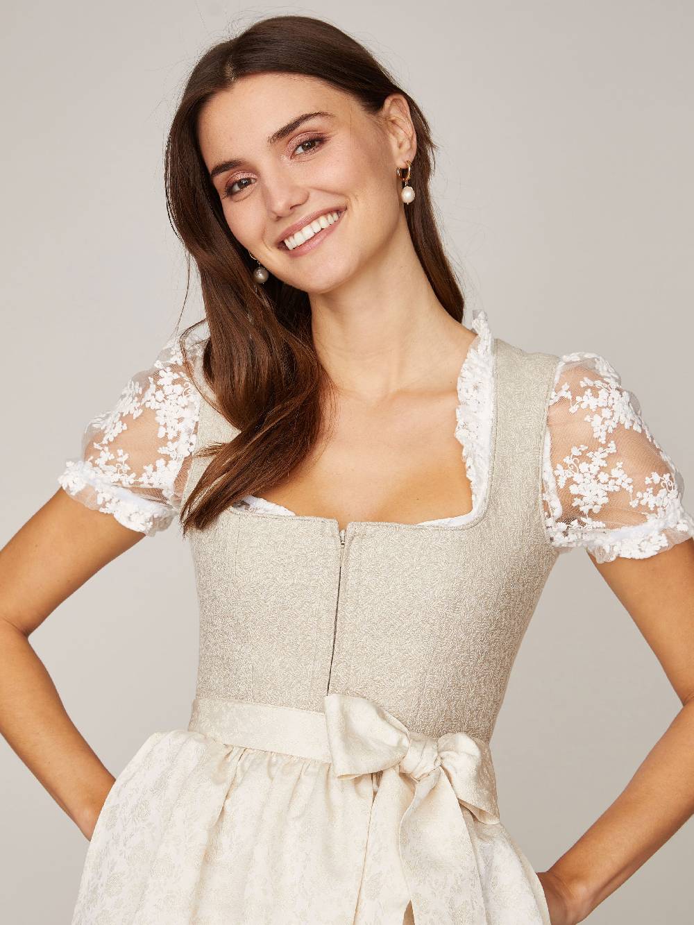 Limberry Beigefarbenes Dirndl - EMMA IVORY Jubiläumsangebot