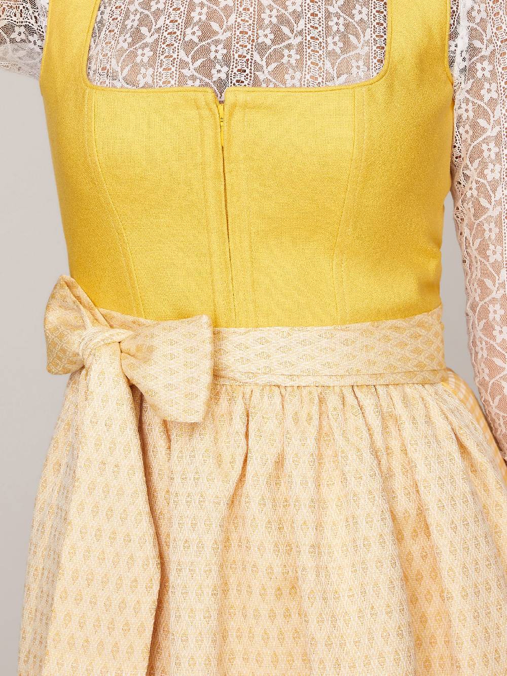 Limberry Gelbes Dirndl mit Leinen-Mieder - MIRANDA YELLOW Heißer Verkauf