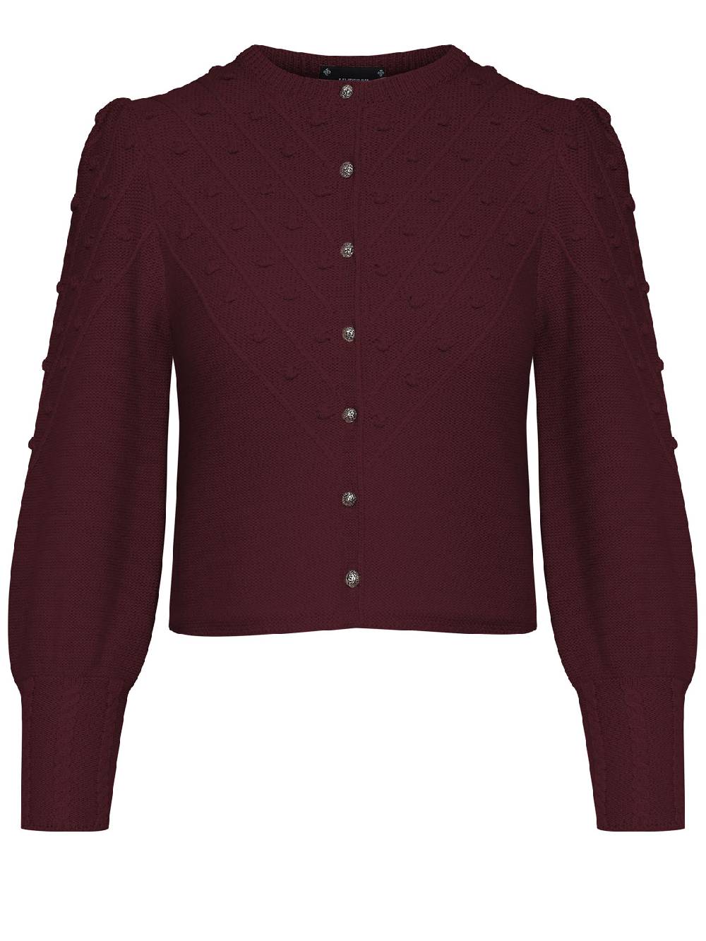 Limberry Weinrote Strickjacke mit Puffarm - MIA Top Angebot