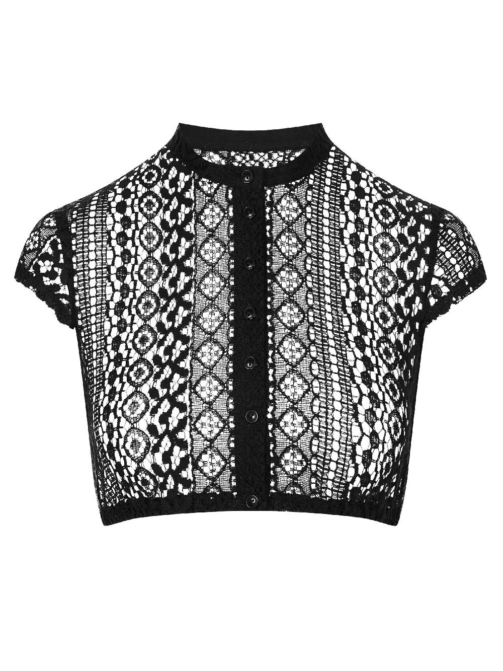 Limberry Dirndlbluse in Schwarz mit Flügelarm - MERLE Tiefpreis
