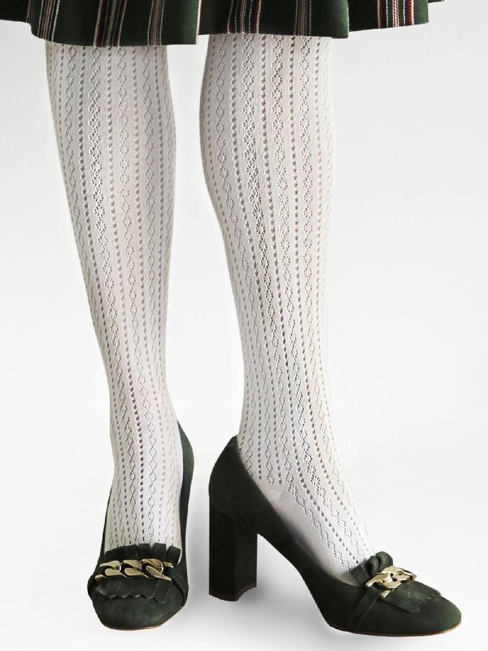 Limberry Weiße Trachten-Strumpfhose - CROCHET Verkauf
