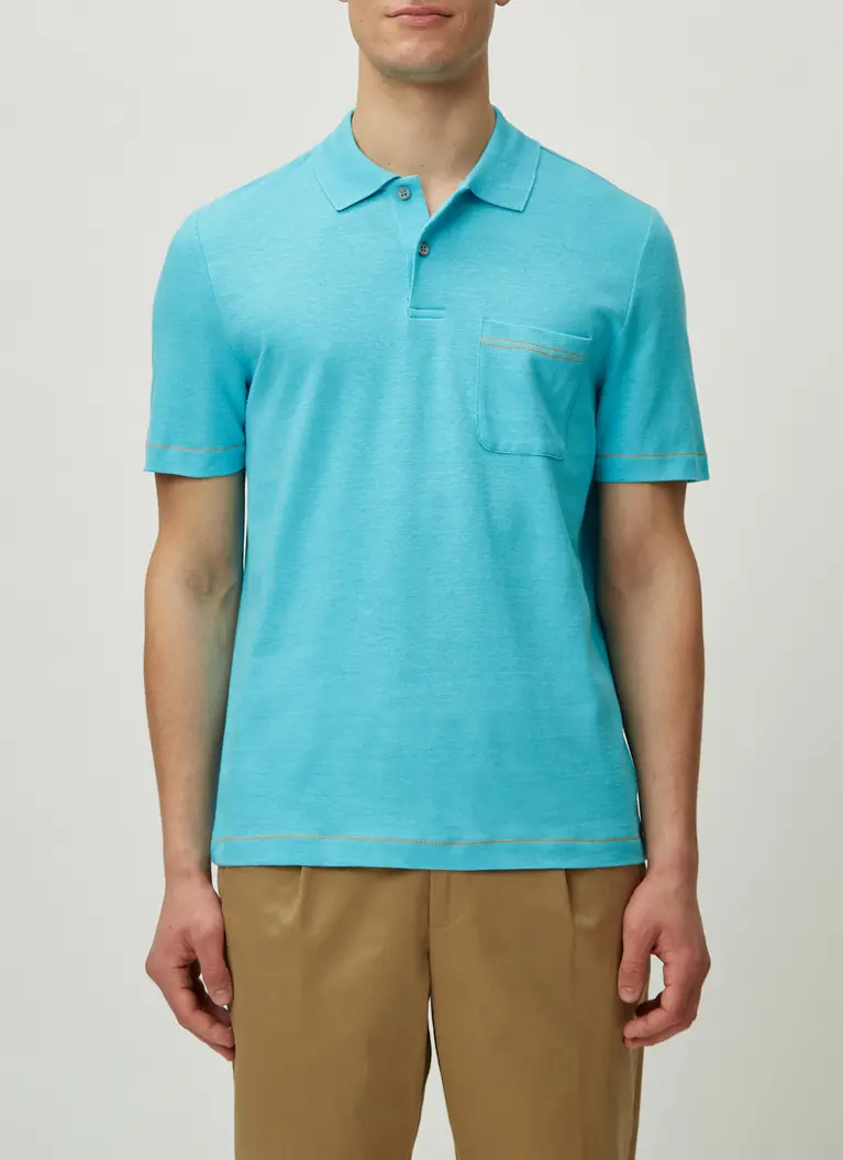 Maerz Muenchen PoloshirtBaumwoll-Leinen-MixArt. Nr. 661400-816 Günstiger Verkauf