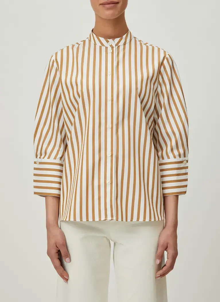 Maerz Muenchen Stehkragen-Bluse100% BaumwolleArt. Nr. 118401-144 Saisonschlussverkauf