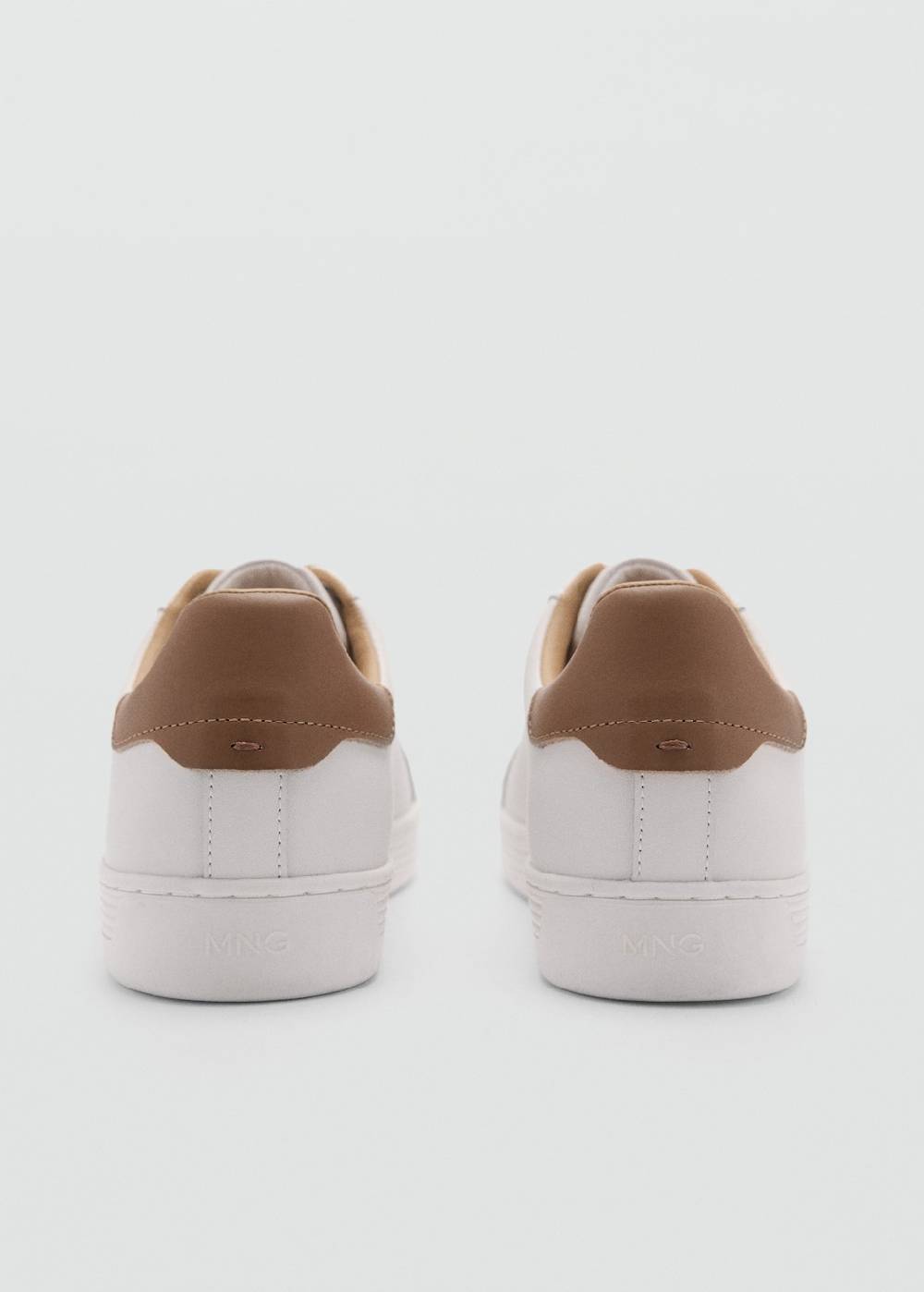 Mango Ledersneakers mit Kontrasteinsatz Zeitlich begrenztes Angebot