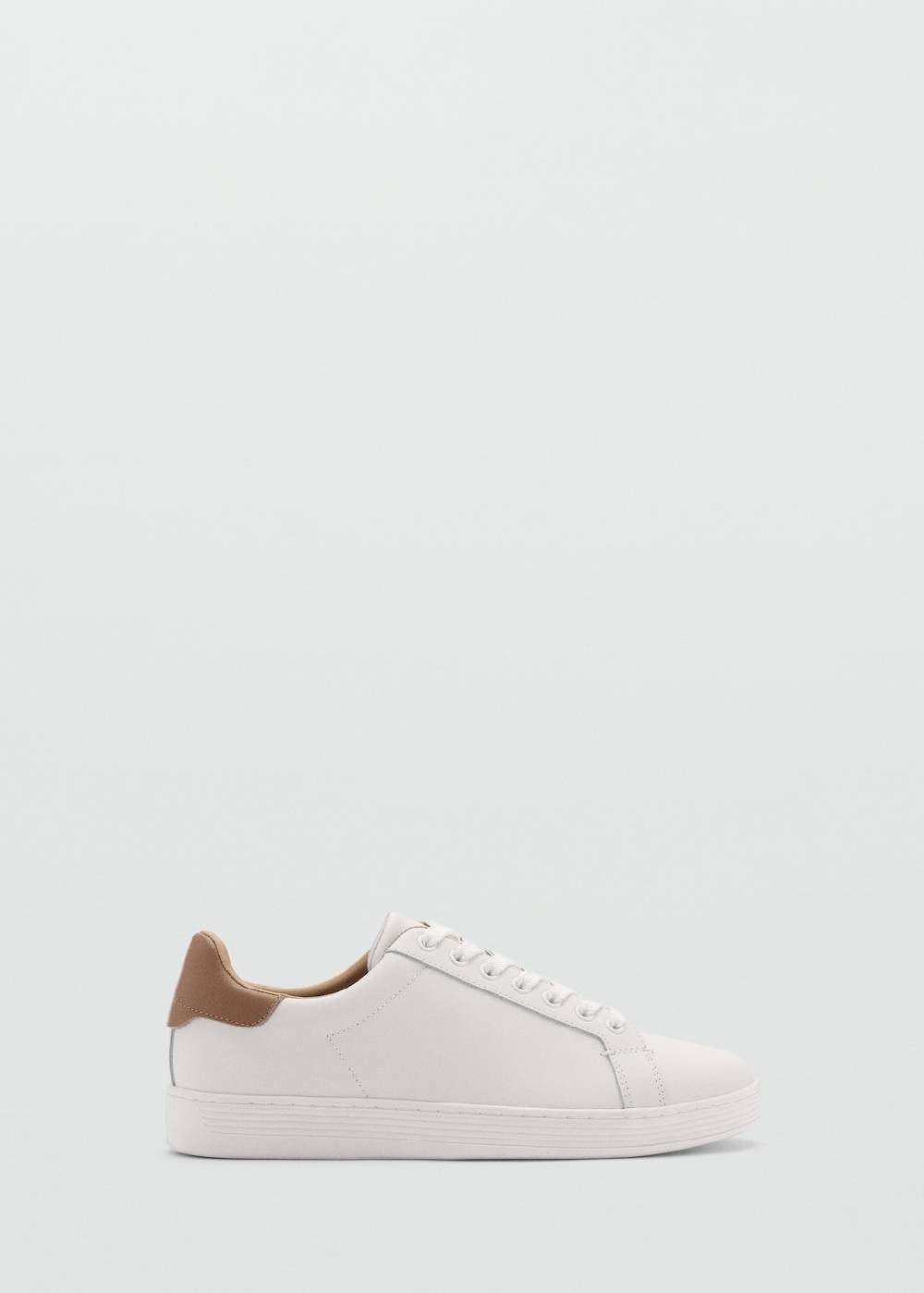 Mango Ledersneakers mit Kontrasteinsatz Zeitlich begrenztes Angebot