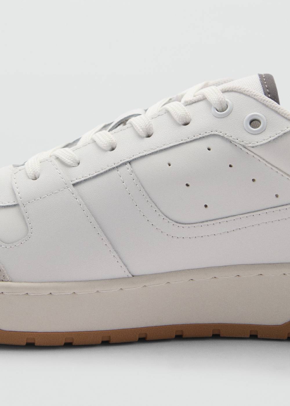Mango Sneakers mit kontrastierenden Lederdetails Tiefpreis