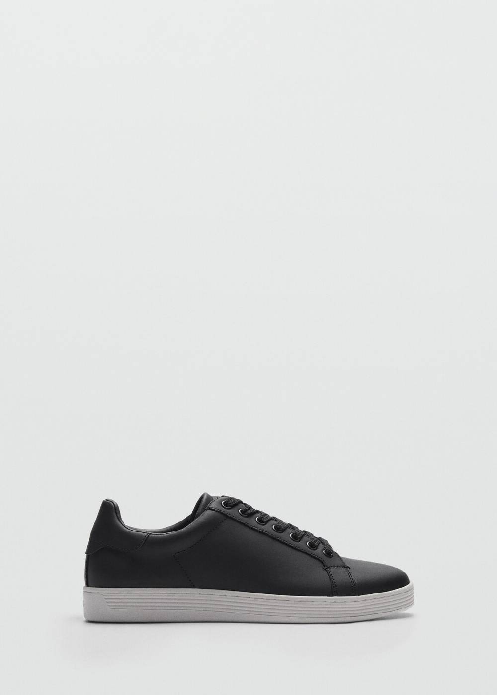 Mango Ledersneakers mit Kontrastsohle Kostenlose Rückgabe