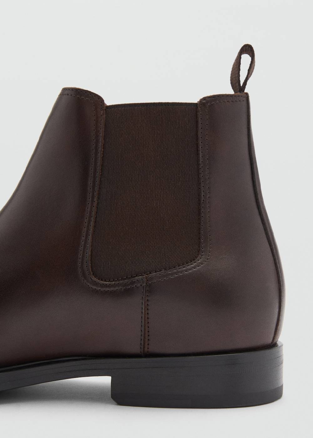 Mango Chelsea Boots aus poliertem Leder Letzte 3 Tage
