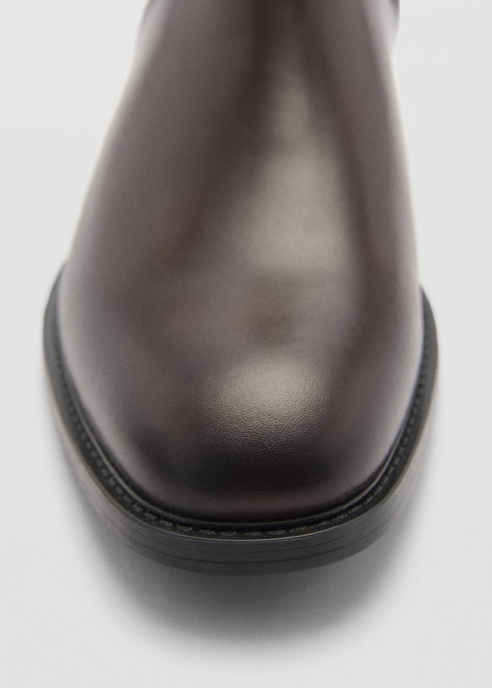 Mango Chelsea Boots aus poliertem Leder Letzte 3 Tage