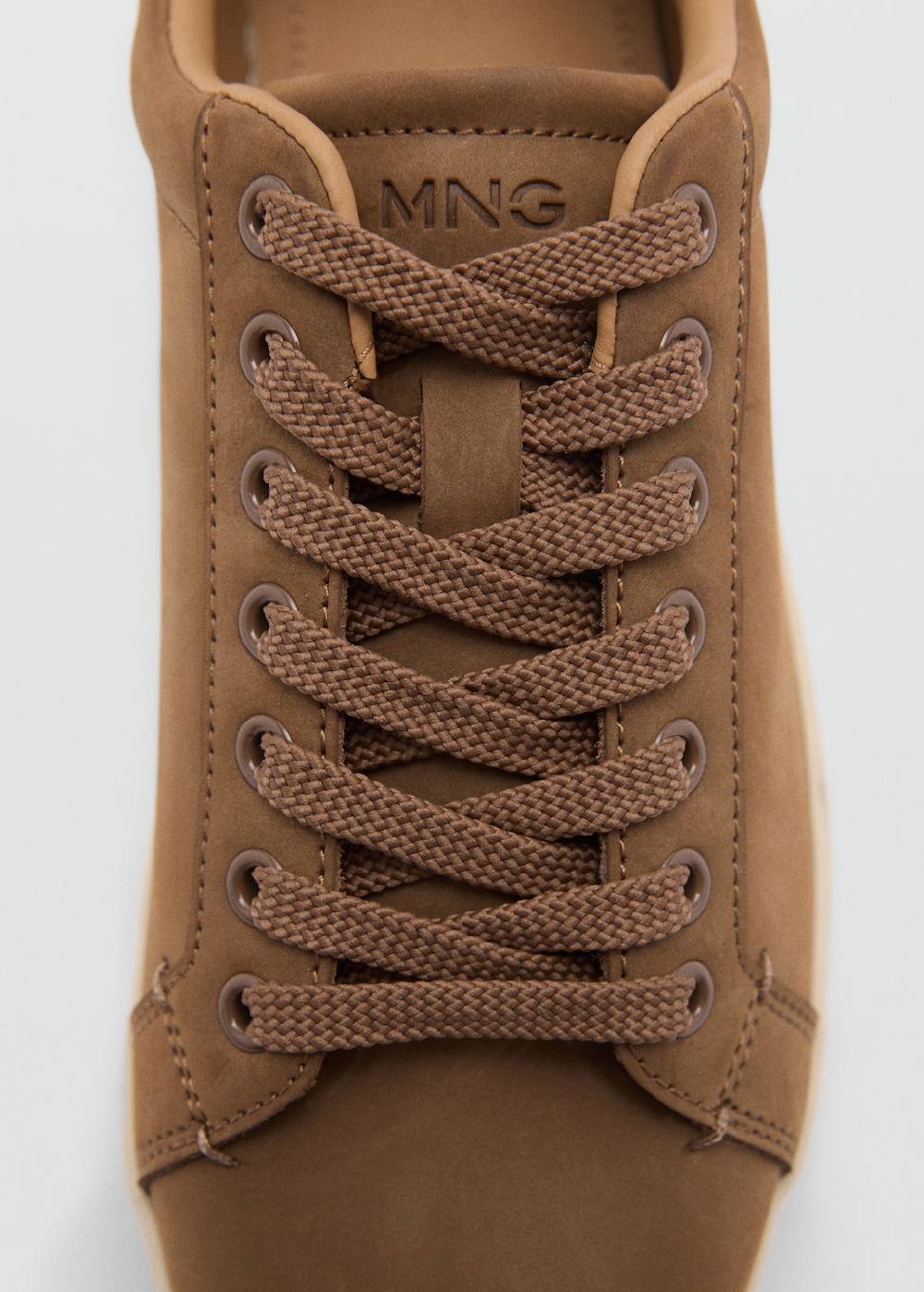 Mango Wildleder-Sneaker mit Schnürsenkeln Sonderangebot der Fabrik