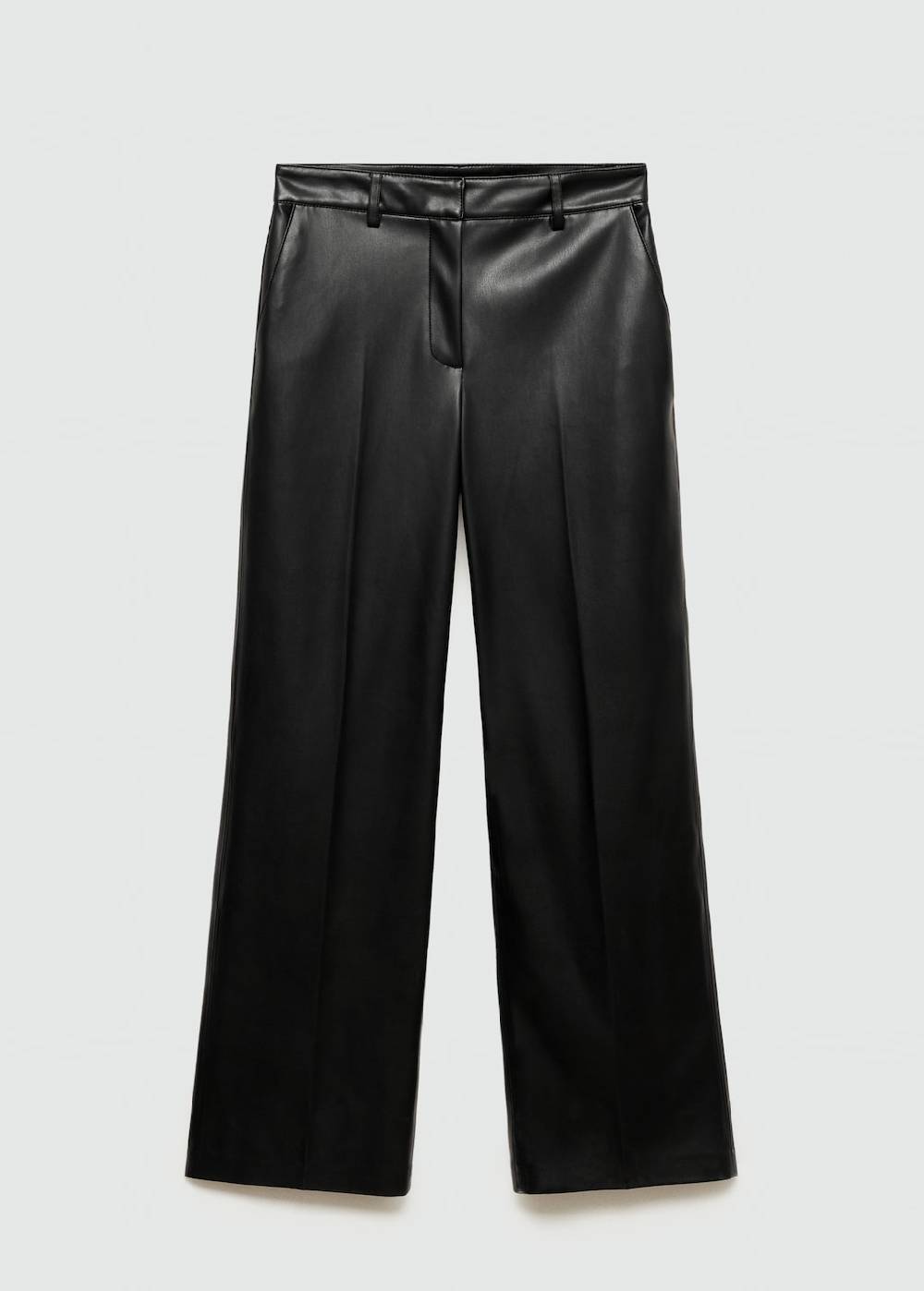 Mango Wideleg-Hose mit Leder-Effekt Discount Store für neue Produkte
