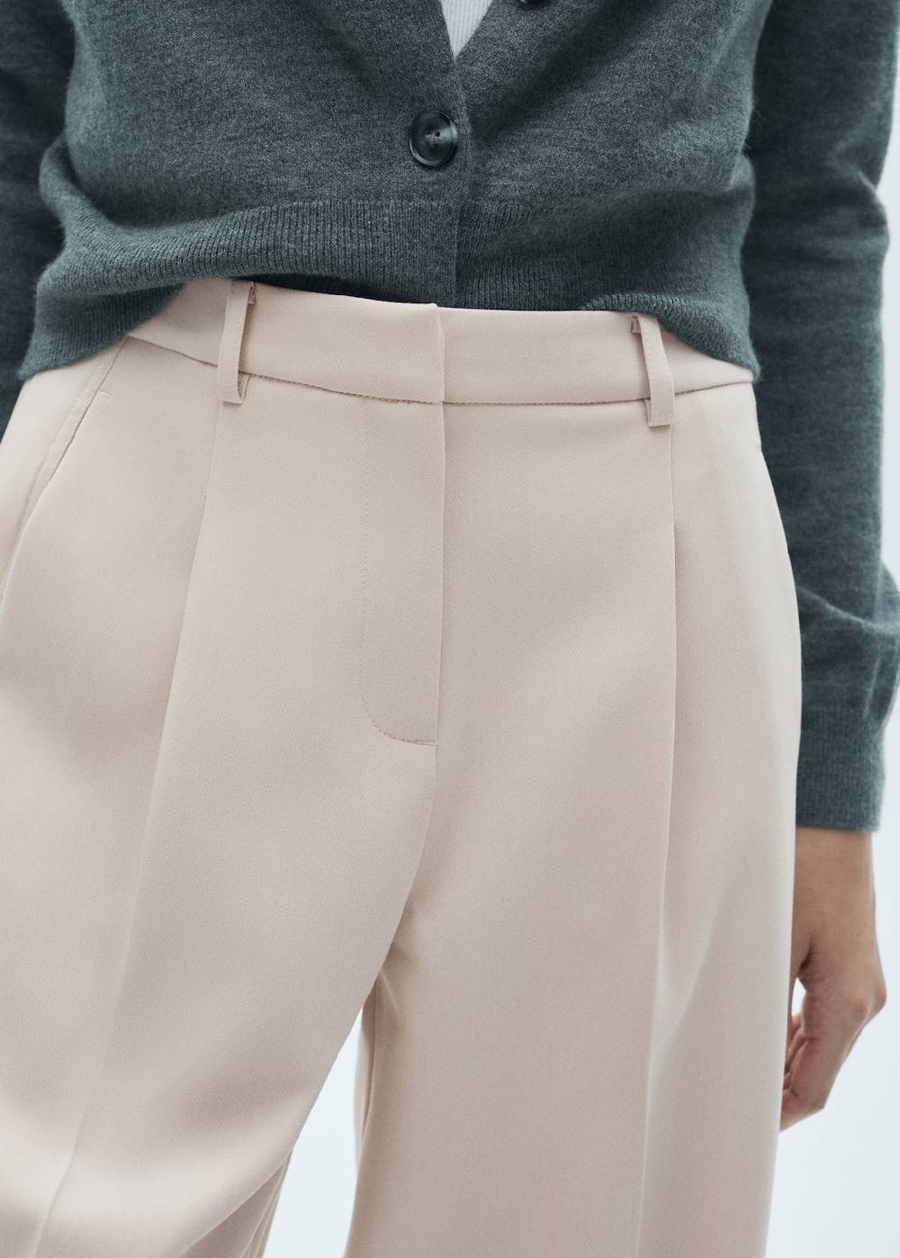 Mango Gerade Bundfaltenhose Super Rabatt