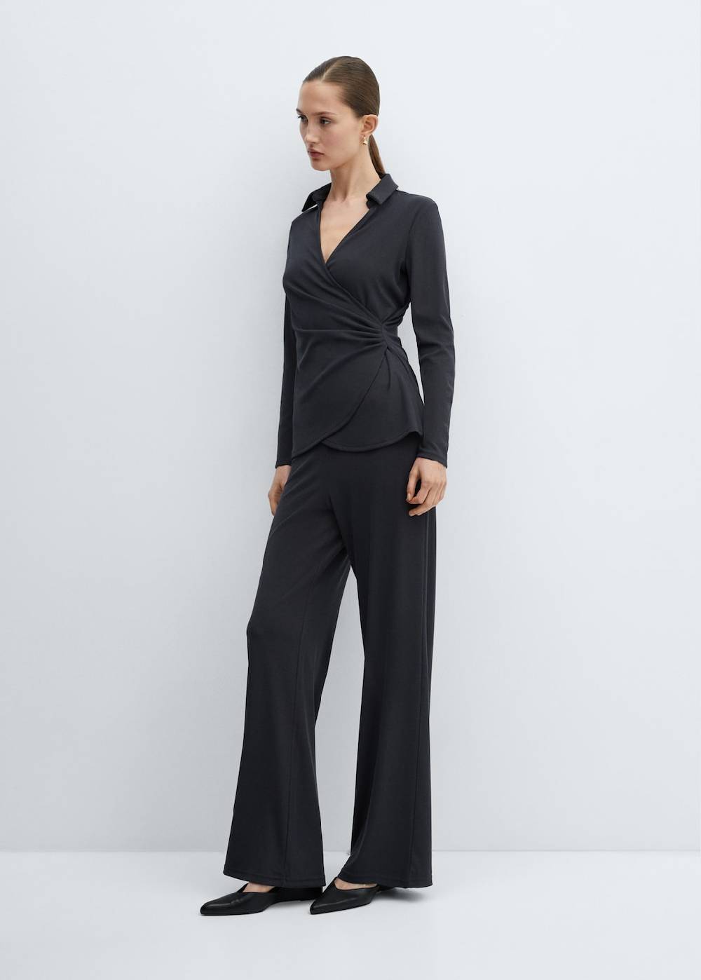 Mango Wideleg-Hose mit Stretchbund Fabrikverkauf