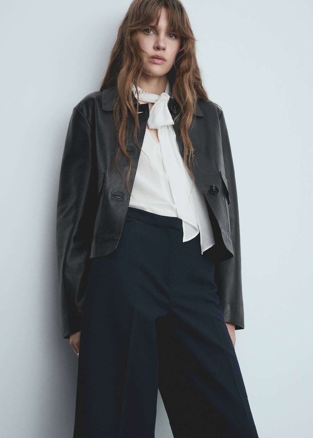 Mango Wideleg-Bundfaltenhose Blitzverkäufe