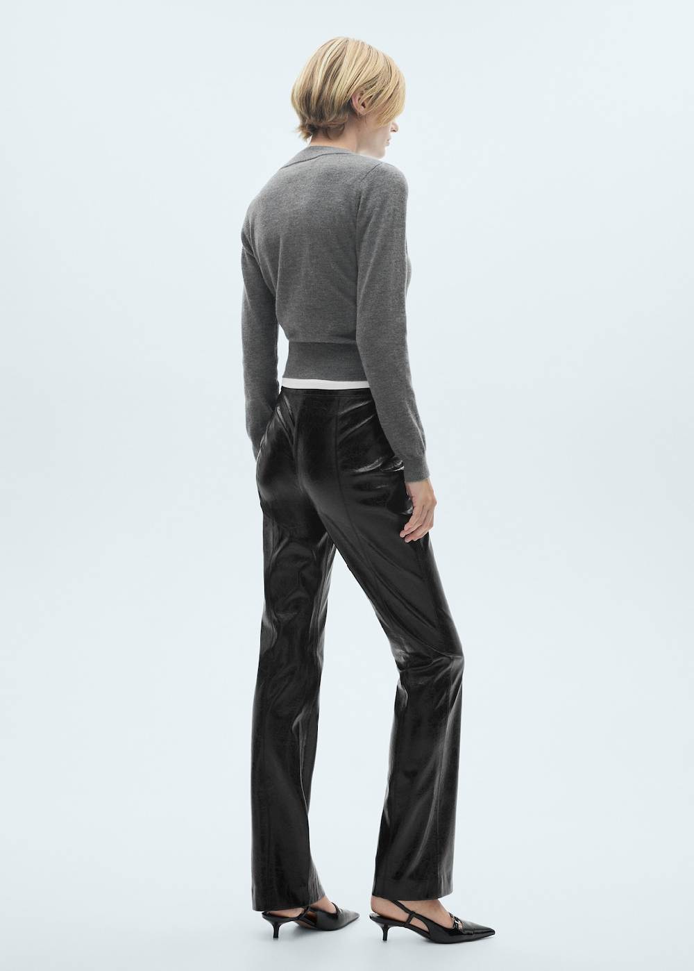 Mango Skinny-Hose mit Leder-Effekt Limitierter Zeitrabatt