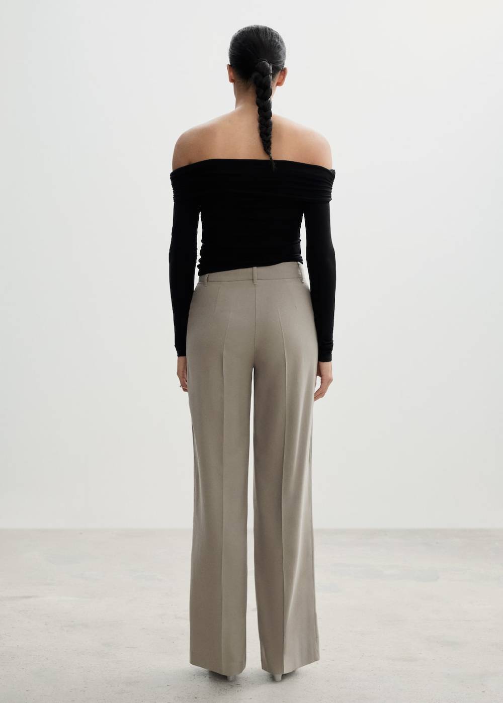 Mango Wideleg-Bundfaltenhose Preisnachlass