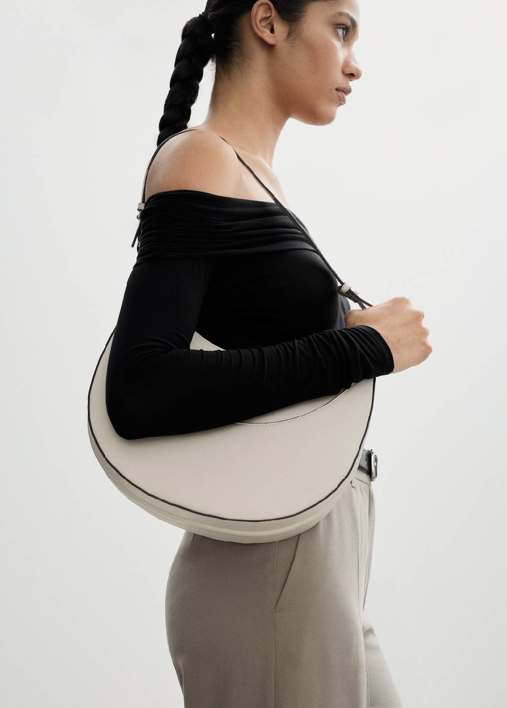 Mango Wideleg-Bundfaltenhose Preisnachlass